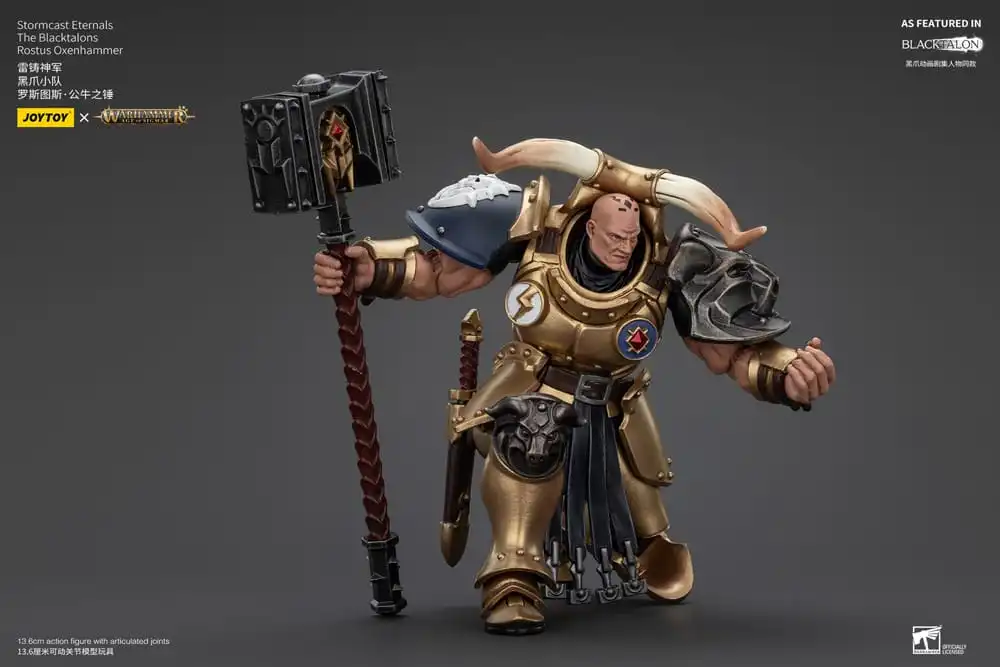 Warhammer Age of Sigmar Actionfigur Stormcast Eternals The Blacktalons Rostus Oxen hammer 20 cm